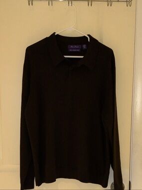 Men's Long-Sleeve Polo Shirt - Black